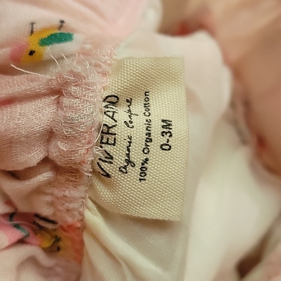 Viverano Organic Comfort Ruffle & Tie Back Romper (Organic Muslin) - Picture 7 of 9